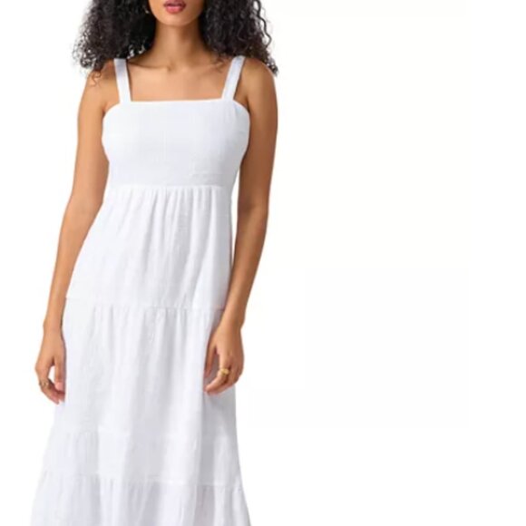 Sanctuary Women's Watching Sunset Tiered Midi White Size 12 9047 - Picture 1 of 3